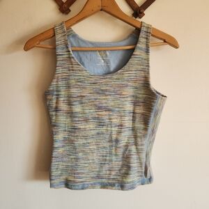 Mountain Hardwear Multicolor Women's Tank Top Built In Bra Blue Medium